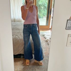 Mother Tomcat Roller Wide leg ankle jeans
